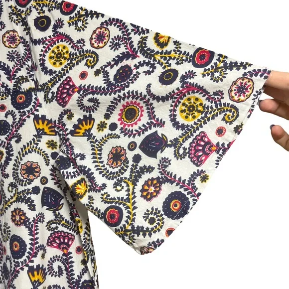 Mata Traders Midi Cotton Twyla Dress Fuchsia Suzani Size M - Picture 7 of 9